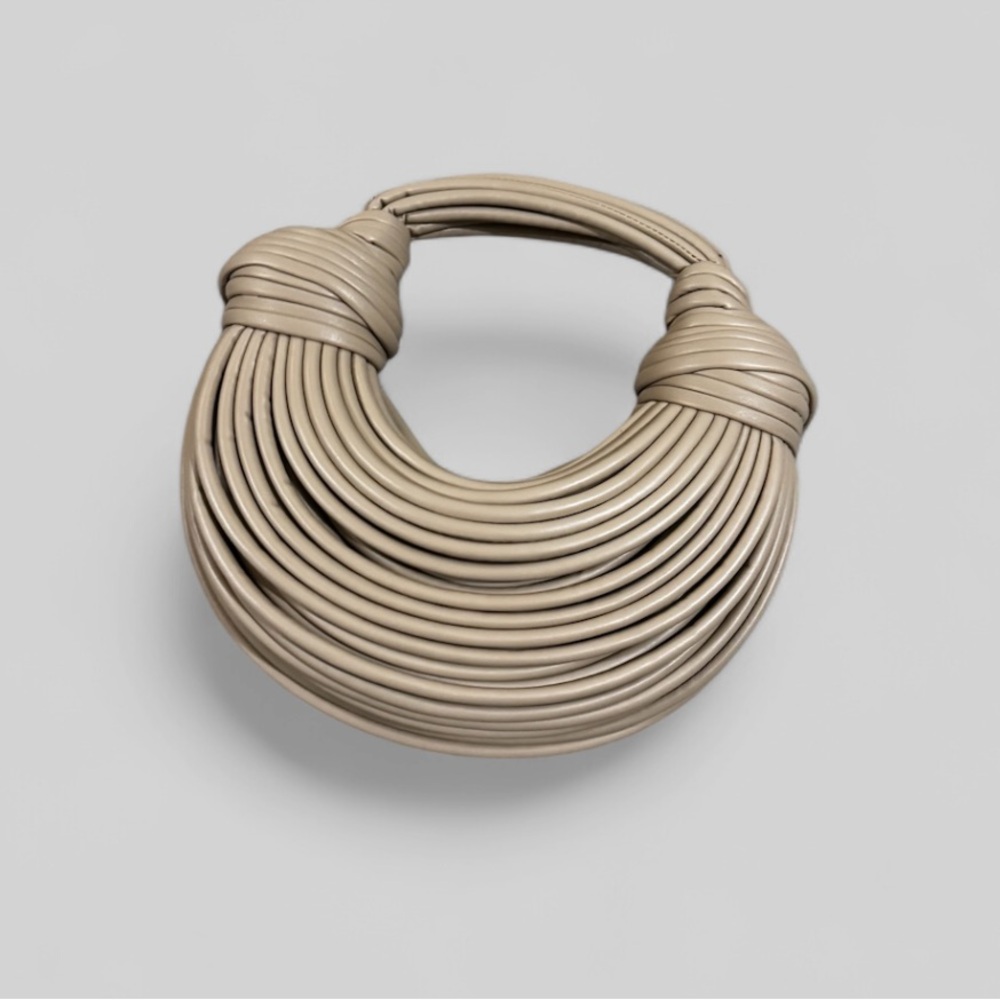 Bottega veneta inspired tan trendy chic bag